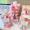 Graduación Día del Maestro Gatito Kt Gato Peluche Juguete Ramo Creativo y Práctico para Jardín de Infancia, Eventos de Supermercado, Cumpleaños