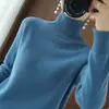 Suéter básico de punto grueso de color liso, cuello alto transfronterizo, holgado, manga larga para mujer, nueva ropa de mujer estilo coreano para otoño e invierno 2026