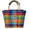 Bolsa Tejida a Mano Tailandesa Gran Capacidad Cesta de Verduras DIY Bolsa de Playa Bolso de Recuerdo Bolsa de Regalo Navideño