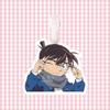 Detective Conan Kudo Shinichi Kaitou Kid Haibara Ai Etiqueta de Bagagem Pingente de Mochila Chaveiro Decoração de Emblema