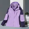 Chaqueta Exterior 3 en 1 Clásica Cortavientos con Capucha Resistente a Manchas Impermeable Resistente al Desgaste Esencial para Senderismo Montañismo Ciclismo