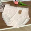 Calcinhas de algodão puro com patchwork floral para mulheres, fundo 100% algodão, cintura média, sem costura, respirável, fofas, estilo japonês, adequadas para meninas e estudantes, tanga