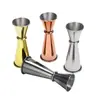 Explosiones acero inoxidable 304 doble cabeza cinturón rizador taza medidora 40/60ML taza medidora portátil bar de cócteles especial