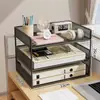 Prateleira de Armazenamento de Mesa Prateleira de Armazenamento de Documentos Porta-Documentos Caixa de Armazenamento Conjunto Completo de Material de Escritório Estante de Mesa Prateleira Multicamada