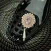 Acessórios de Flor de Sapato de Cristal Resistentes Estilo Coreano com Lantejoulas Bordadas, Franjas de Cristal Exquisite de Estilo Leve de Luxo