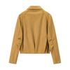 Otoño e Invierno 2025 Nueva Chaqueta Bomber Cruzada Europea y Americana para Mujer de Corte Ajustado con Efecto Ante W091 2887