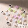 Nail Art Destaque Série Camélia Decorações de Unhas Diamante Estéreo Borda de Prata Resina Net Rosa Vermelha Flor Acessórios