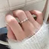 Anel Nalan de Prata Esterlina Estilo Ins Cool Simples Sete Grãos Oval Feijão Feijão Toque de Alto Padrão com R03925