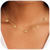 Collares Europeos y Americanos Transfronterizos con Múltiples Colgantes, Encantadores Accesorios Simples de Cadena para Clavícula, Elegantes, Modernos y Versátiles Joyería Elegante para Mujeres