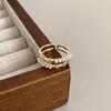 Diseño Nicho Anillo de Letra Exquisito de Alta Gama con Perla para Mujer 2023 Nuevo Anillo Abierto Ajustable de Moda para el Dedo Índice