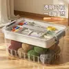 Caja de Costura de Gran Capacidad con Tapa, Caja de Almacenamiento Transparente Multifuncional para Herramientas de Costura, Caja de Almacenamiento Doméstica para Agujas e Hilos de Costura