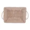 Cesta Retangular de Papel com Forro em Tecido com Alça 31cm x 19cm x 12cm - Wolff