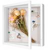 Marco de Fotos Marco Vacío 8*10 Transparente Tapa abatible Marco para Espécimenes de Flores Secas Caja de Exhibición Marco de Fotos Hueco Tridimensional Almacenamiento