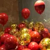 Balões de Casamento Vermelho Dourado Decoração de Quarto de Casamento Sala de Estar de Casamento Layout de Cena de Noivado Coleção de Suprimentos para Casamento