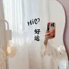 Pegatinas Inglesas Estilo Ins para Uñas, Belleza, Café, Té con Leche, Tienda de Ropa, Baño, Espejo para Selfies, Ventana de Cristal, Pegatinas de Pared