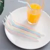 Canudos Coloridos Descartáveis de Cotovelo Chá de Leite Leite de Soja Bebida Canudos Dobráveis Plástico Fino de Qualidade Alimentar para Crianças