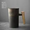 Caneca de Cerâmica Retrô Xícara de Café Criativa Simples Rústica Cerâmica Copo de Água para Escritório Estilo Japonês Fosco Copo Pequeno