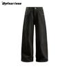 Befearless Jeans Retro Estilo Americano Cor Original Tanino 14.5 Oz Marca Tendência Calças Casuais Largas de Perna Larga