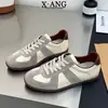 Zapatillas de entrenamiento alemanas de cuero estilo vintage para mujer, nuevas zapatillas casuales versátiles de principios de otoño de 2026, zapatillas Forrest Gump