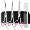 Tesouras de Banho para Animais de Estimação, Tesouras Desbastadoras, Ferramentas de Cabeleireiro, Conjunto de Tesouras para Cortar Cabelo Doméstico Atacado