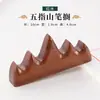 Descanso de Pincel de Cobre Incrustado para Caligrafia Suporte de Pincel de Madeira Real Suporte de Descanso para Pincel Suporte de Pincel Peso de Papel Criativo