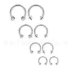 Pendientes de aleación de titanio F136 con rosca interna, anillos de herradura, pircings para labio, pircings para nariz, joyería para body piercing G23