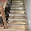 Nuevos peldaños de escalera retro estilo chino, engrosados de 20 mm con veta de madera, baldosas para escalones de apartamento, antideslizantes, piso para escaleras con acabado mate
