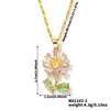 Europa y Estados Unidos venta caliente transfronteriza nuevo girasol circón brillante luz lujo estilo ins collar moda joyería para mujer