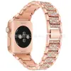 Pulseira de Relógio para Apple Watch 4 5 8 9 Geração Ultra com Três Contas de Liga de Diamante