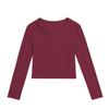 Liquidação10016 # Blusa Feminina Irregular com Recortes da Moda na Cor Vermelho Pitaya