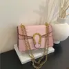 Bolso Pequeño Cuadrado Retro con Patrón de Cocodrilo Brillante Transfronterizo, Bolso de Hombro con Cadena Tendencia Personalizado, Bolso de Hombro de Moda y Elegante para Chica Popular