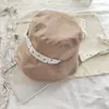 Sombrero de Pescador con Corbata de Lino en Forma de Corazón para Mujer, Sombrero de Sol de Ala Ancha para Primavera y Verano, Sombrero de Cubo de Gama Alta