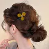 Exquisito y de alta gama clip para el pelo con pedrería estilo coreano para mujer, nuevo modelo 2026, pinza de pico de pato para la frente, pasador recto para flequillo lateral