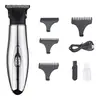 Cortador de Cabelo Elétrico Digital de Alta Potência Transfronteiriço para Salões de Barbeiro Profissionais, Lâmina de Detalhe, Aparador de Cabelo Recarregável Doméstico