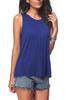 Amazon Wish Aliexpress Ebay Mais Vendidos Tops Casuais Europeus e Americanos Gola Redonda Cor Pura Regata Sem Mangas Camiseta para Mulheres