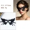 Máscara de Mascarada Media Cara Accesorios de Halloween Máscara de Ojos de Encaje Negra con Forma de Princesa para Niños Mujeres Adultos