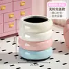 Papelera de Gran Capacidad y Estilosa para Uso Doméstico, Nuevo Modelo 2025, Cubo Sanitario Lindo Estilo Ins con Ruedas para Sala de Estar y Dormitorio