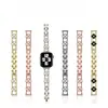 Pulseira universal para Apple Watch - iWatch S11/12 feminina de metal com flor de quatro pétalas - Pulseira para relógio GT