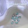 Mini Pequeno Quadrado Açúcar Diamante Nail Art Jóias Super Flash Internet Cor Vermelha Longo Quadrado Ângulo Reto Fundo Pontiagudo Gelo Açúcar Diamante Acessórios para Unhas