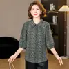 Blusas Estilo Camisa Tallas Grandes para Mamás, Blusas de Moda para Mujeres de Mediana Edad y Mayores de 40-60 Años, Tallas Extra Grandes y Corte Holgado, Diseño de Manga Media para Verano