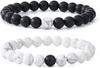 Amazon Europa y América Venta Caliente Transfronteriza Piedra Natural 8mm Pulsera para Pareja para Hombre y Mujer Juego Pulsera Ojo de Tigre Turquesa Joyería