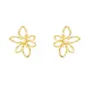 Brincos de Pérola Florais Estilo Francês, Design de Nicho, Brincos Texturizados, Luxo Leve, Sensação de Alto Padrão, Brincos de Argola Aberta