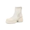 2024 nuevas sandalias de malla transpirable con agujeros, sandalias de suela gruesa casuales, botas para street dance, botas blancas 33-43 botas de comercio exterior