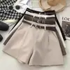 Shorts casuales para mujer, nueva colección primavera 2026, estilo coreano, modernos, retro, sencillos, de cintura alta, línea A, pantalones de pierna ancha