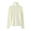 Suéter de Cashmere com Gola Alta para Outono e Inverno Feminino, 100% Cashmere Leve, Caimento Solto, Suéter Básico de Gola Alta Tricotado Estiloso