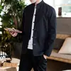 Conjunto de terno Tang estampado, jaqueta masculina, corte solto, gola alta, calça casual, estilo chinês, plus size, estilo retrô, adequado para primavera e outono