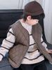Ropa Infantil Chaleco de Algodón para Niño Ropa Exterior Otoño e Invierno 2024 Nuevo Estilo Chaleco para Niños Medianos y Grandes Ropa de Invierno para Niños Chaleco de Algodón Moderno