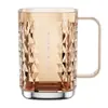 Vaso para Cepillo de Dientes con Patrón de Diamante, Vaso para Lavarse la Cara de Pareja Atractivo, Vaso para Enjuague Bucal Infantil, Vaso Transparente para Cepillo de Dientes con Asa para Baño
