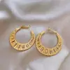 "Luz Flotante Roma" Pendientes de Aro Grande Dorados Exagerados Estilo Europeo y Americano, Geniales y a la Moda, Alto Valor Estético, Nuevos Pendientes Otoño e Invierno