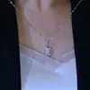 Collar de Mariposa Gota de Agua Helada para Mujer, Elegante y Lujoso, Diseño Único, Regalo para Mejores Amigas y Compañeras de Clase, Cadena para Clavícula
